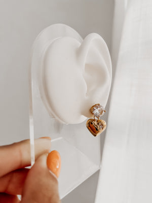 
                  
                    Diamoned heart studs
                  
                